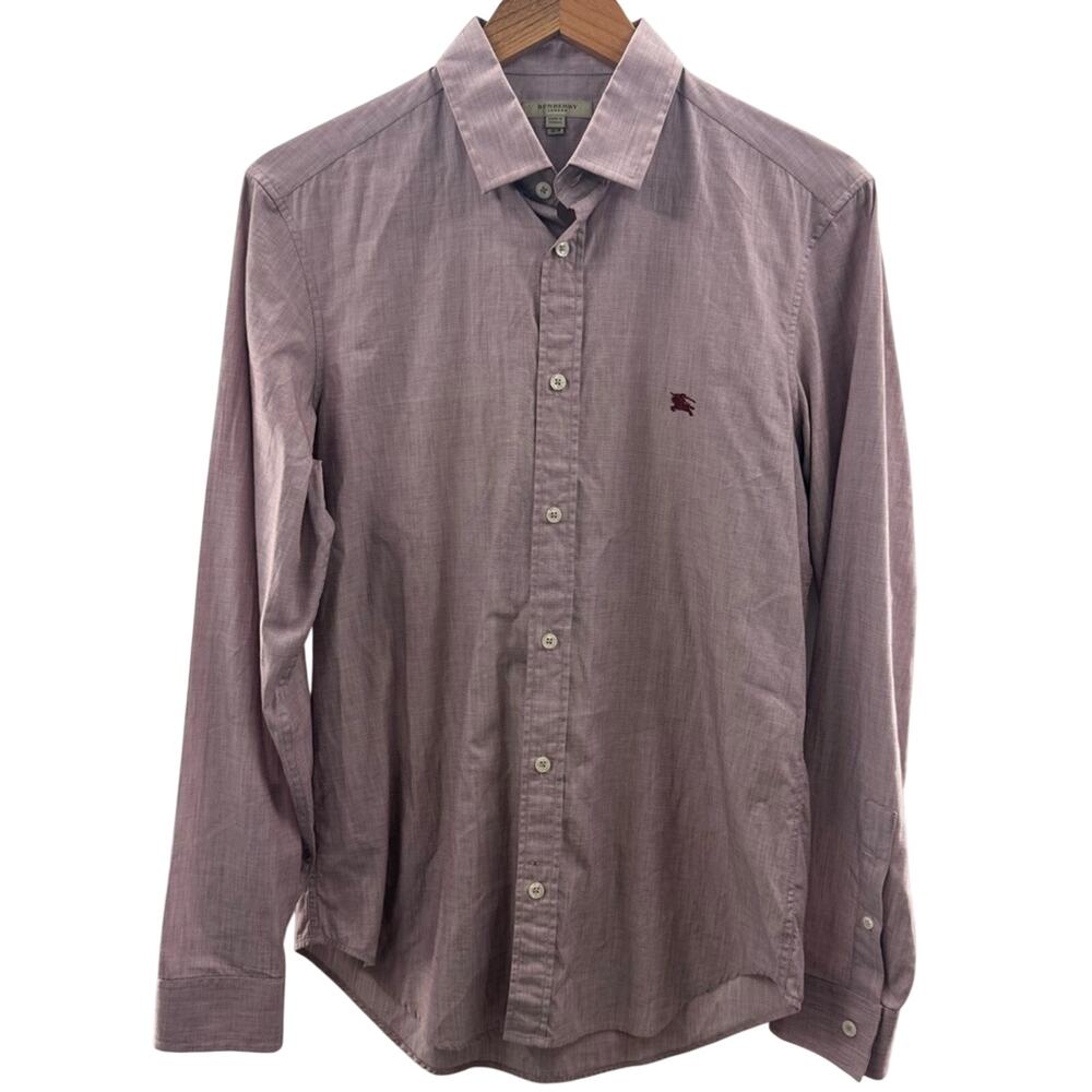 Burberry London 100% Cotton Button Front Long Sleeve Dress Shirt Size 15 / 38